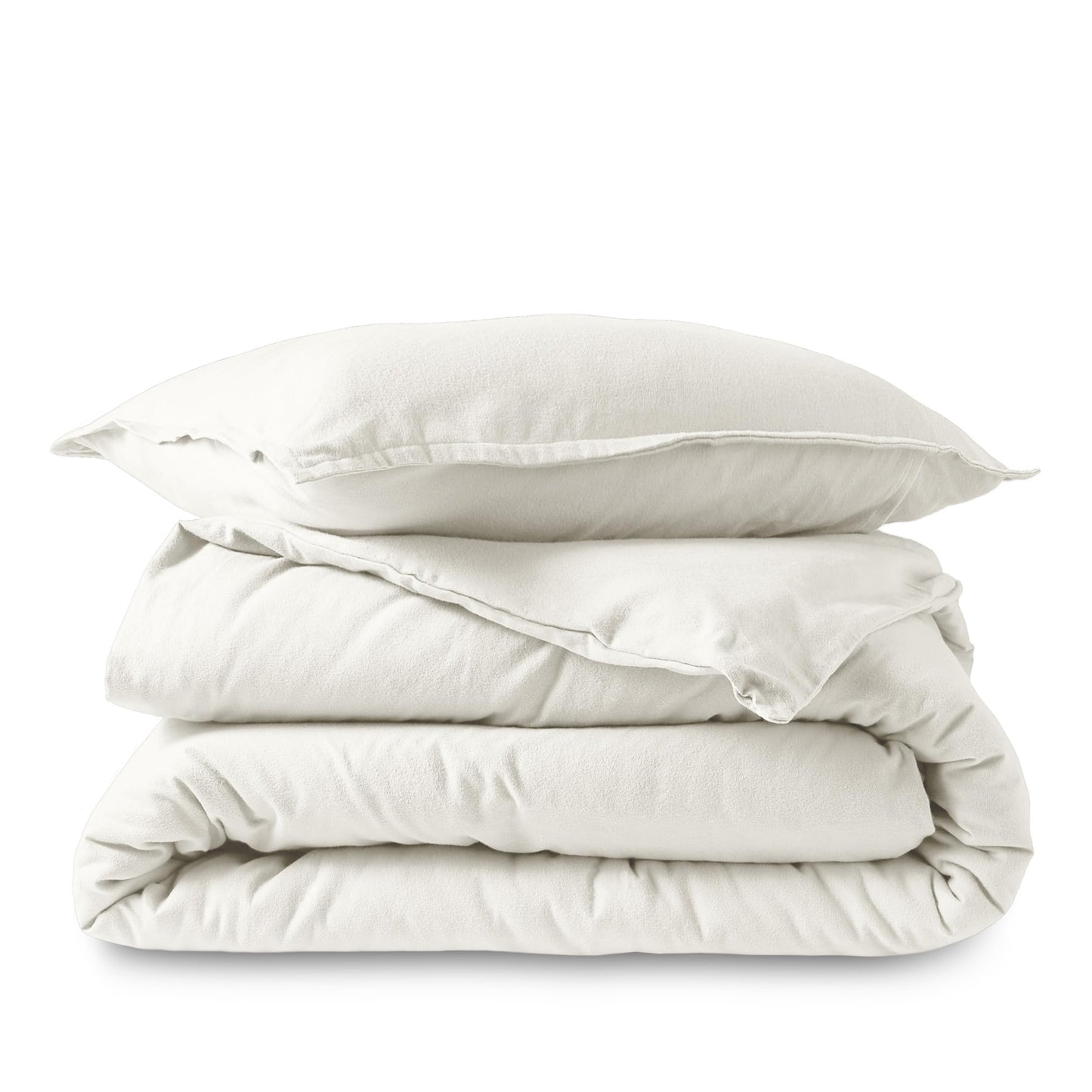 Bare Home Flannel Duvet Cover Set - Full/Queen - 100% Cotton, Velvety Soft Heavyweight Premium Flannel, Double Brushed