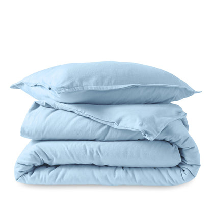 Bare Home Flannel Duvet Cover Set - Full/Queen - 100% Cotton, Velvety Soft Heavyweight Premium Flannel, Double Brushed
