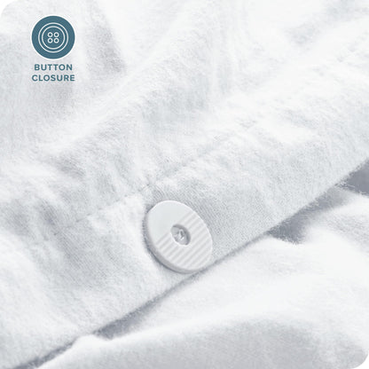 Bare Home Flannel Duvet Cover Set - Full/Queen - 100% Cotton, Velvety Soft Heavyweight Premium Flannel, Double Brushed